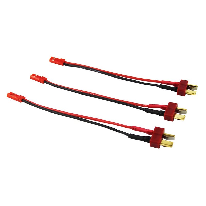 OliYin 3pcs Male T-Plug to Male JST Connector Adapter 3.93inch Heavy Duty 20awg Wire(Pack of 3) - Image 1